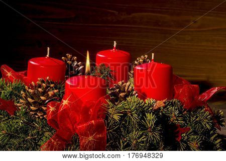 advent wreath at christmas