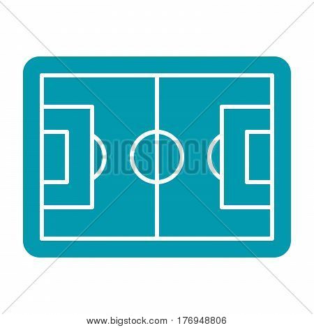 Football pitch, football field or soccer field, vector illustration in flat design