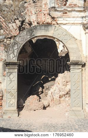 Ruins Of The Recoleccion Church At Antigua