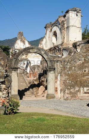 Ruins Of The Recoleccion Church At Antigua