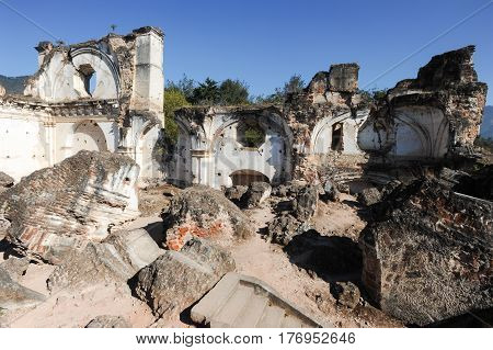 Ruins Of The Recoleccion Church At Antigua