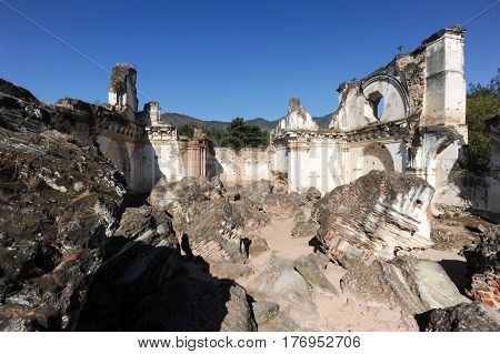 Ruins Of The Recoleccion Church At Antigua