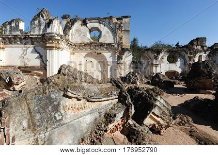 Ruins Of The Recoleccion Church At Antigua