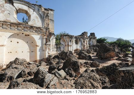 Ruins Of The Recoleccion Church At Antigua