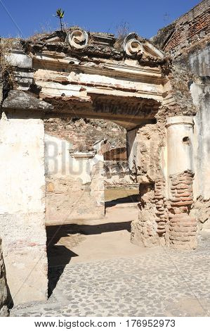Ruins Of The Recoleccion Church At Antigua