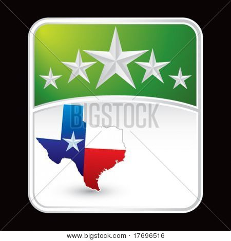lonestar státu Texas na pozadí zelených superstar