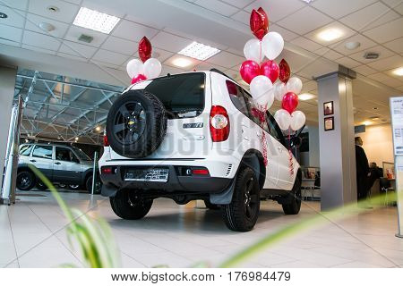 Showroom Of Dealership Chevrolet And Car In It In Kirov City In 2016