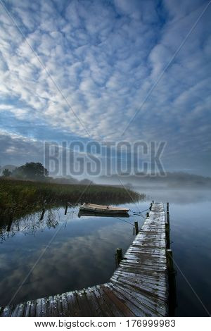 View On A Beautiful  Lake In Scandinavia In Denmark