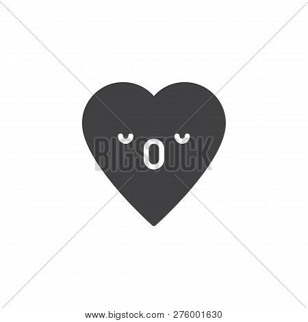 Sleeping Face Emoticon Vector Icon. Filled Flat Sign For Mobile Concept And Web Design. Dormant Hear