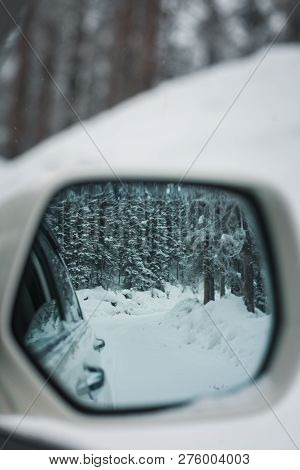 Suv In The Snowy Mountains Near Lake Amut Of The Khabarovsk Territory. Russia