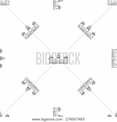 Old Castle Icon. Outline Illustration Of Old Castle Icon For Web Design Isolated On White Background