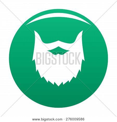 Villainous Beard Icon. Simple Illustration Of Villainous Beard Icon For Any Design Green
