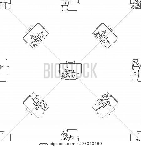 Pizza Lunch Bag Icon. Outline Illustration Of Pizza Lunch Bag Icon For Web Design Isolated On White 