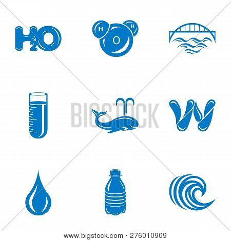 H2o Icons Set. Simple Set Of 9 H2o Icons For Web Isolated On White Background