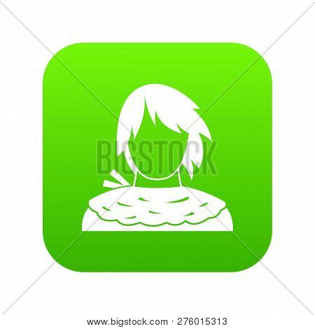 Male Shorn Icon Digital Green For Any Design Isolated On White Illustration