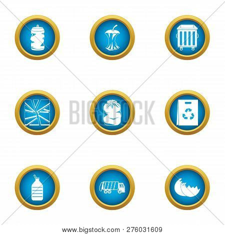 Smithereens Icons Set. Flat Set Of 9 Smithereens Icons For Web Isolated On White Background