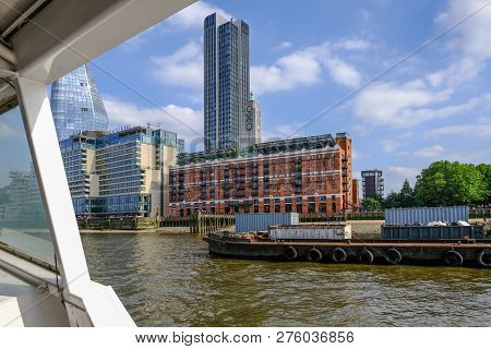 South Bank, London, Uk - June 8, 2018: View Of The Oxo Building On The Southbank Of The River Thames