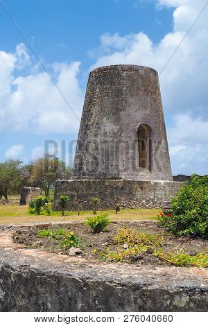 Ancient Mill Of Roussel Trianon Plant, Marie Galante, Guadeloupe