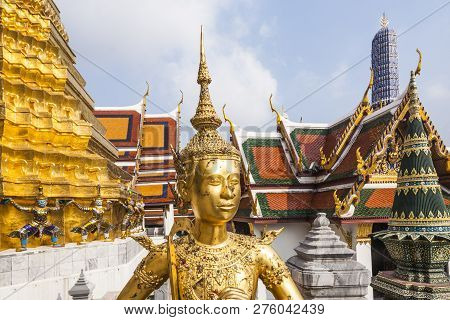 A Kinaree, A Mythology Figure, Is Watching The Temple In The Grand Palace