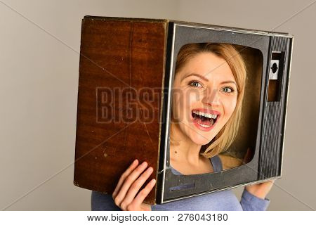 Comedy. Watching Comedy Movie. Comedy Film For Happy Woman. Comedy Concept. Spending Great Time