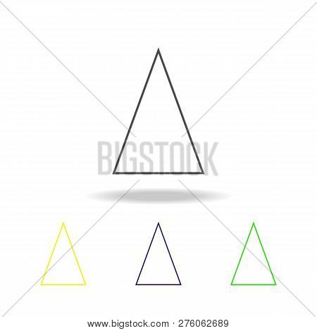 Isosceles Triangle Colored Icon. Can Be Used For Web, Logo, Mobile App, Ui, Ux