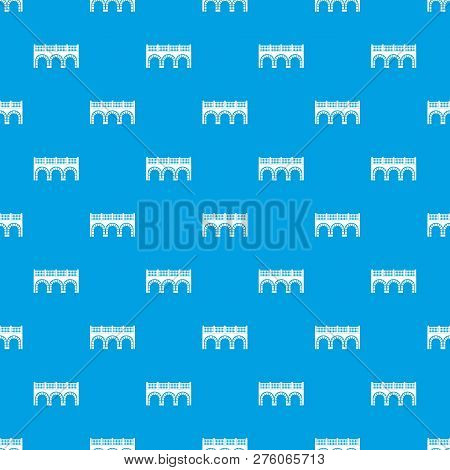 Arch Bridge Pattern Seamless Blue Repeat For Any Use
