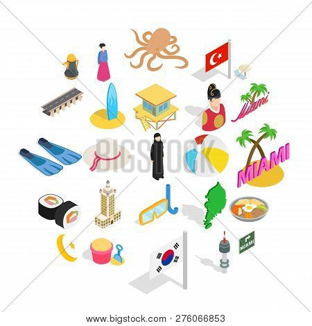 Hostelry Icons Set. Isometric Set Of 25 Hostelry Icons For Web Isolated On White Background