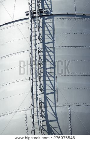 Detail Of Old Iron Works Monuments In Neunkirchen From The Late 20th Century Under Blue Sky