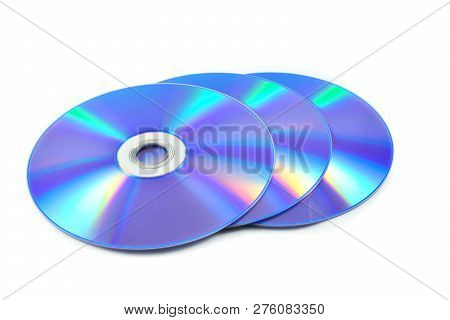 Disc Dvd Or Blue Ray Disc Isolated On White Background
