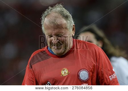 Rio, Brazil - December 27, 2018: Zico Player During A Soccer Game Of The All-stars Game In The Marac