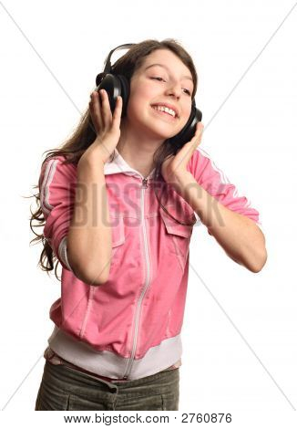 La chica de auriculares