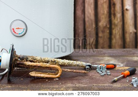 The Wizard Leads Service Boiler,from The Outside Of The Room.