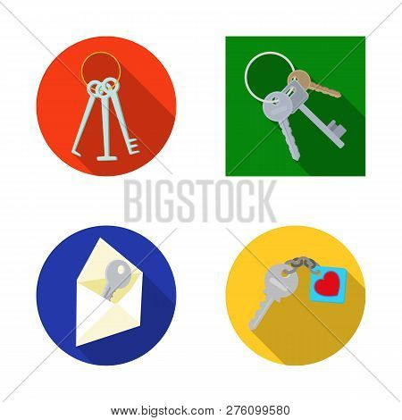 Vector Design Of Key  And Protection Symbol. Set Of Key  And Security Stock Symbol For Web.