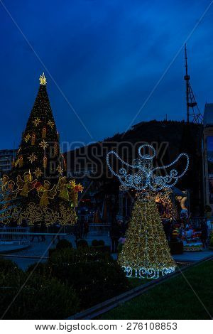 Christmas Illumination In Tbilisi, Georgia