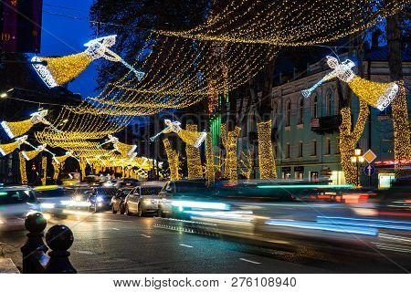Christmas Illumination In Tbilisi, Georgia