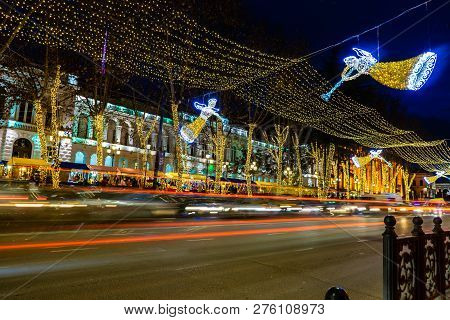 Christmas Illumination In Tbilisi, Georgia