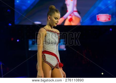 Moscow, Russia - November 16-17, 2018: Dina Averina, Multiple Rhythmic Gymnastics Champion At The 