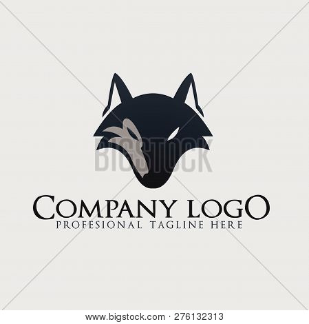 Wolf Face Abstract Template Logo Design. - Vector
