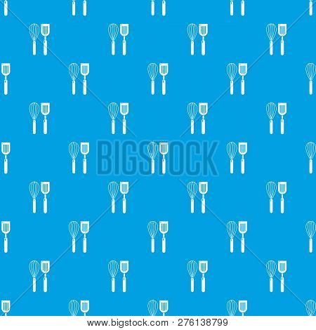 Cutlery Bake Pattern Seamless Blue Repeat For Any Use