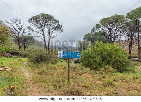 Cederberg, South Africa, August 27, 2018: Start Of The Rim Of Africa Hiking Trail At The Kliphuis Ca