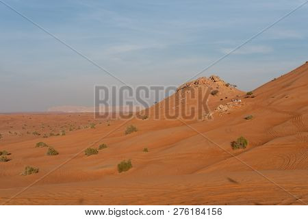 Sharjah Desert Area, One Of The Most Visited Places For Off-roading By Off Roaders, Big Red To Pink