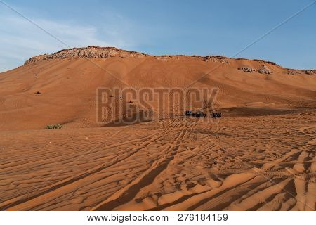 Sharjah Desert Area, One Of The Most Visited Places For Off-roading By Off Roaders, Big Red To Pink