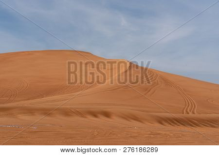 Sharjah Desert Area, One Of The Most Visited Places For Off-roading By Off Roaders, Big Red To Pink