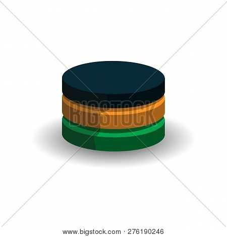 Circular Database Icon Isolated On White Background. Circular Database Icon Simple Sign. Circular Da
