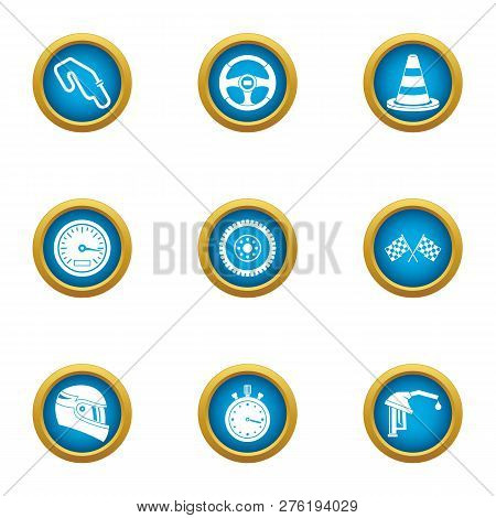 Pilotage Icons Set. Flat Set Of 9 Pilotage Icons For Web Isolated On White Background