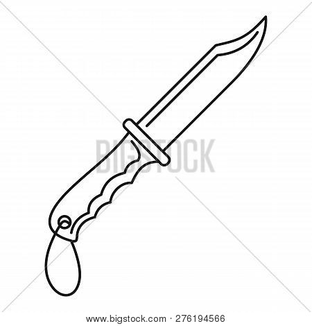 Dive Knife Icon. Outline Dive Knife Icon For Web Design Isolated On White Background
