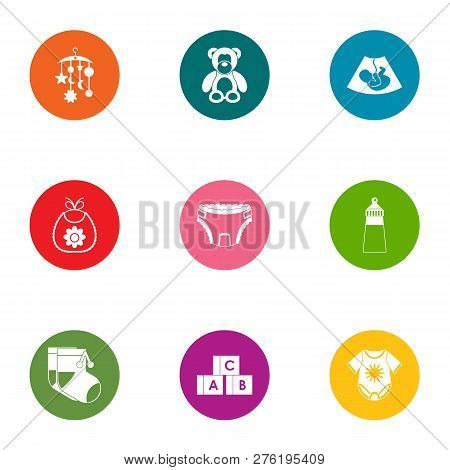 Clack Icons Set. Flat Set Of 9 Clack Icons For Web Isolated On White Background