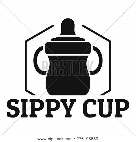 Baby Sippy Cup Logo. Simple Illustration Of Baby Sippy Cup Logo For Web Design Isolated On White Bac
