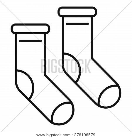Winter Sock Icon. Outline Winter Sock Icon For Web Design Isolated On White Background
