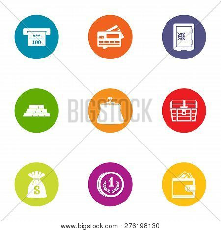 Moolah Icons Set. Flat Set Of 9 Moolah Icons For Web Isolated On White Background